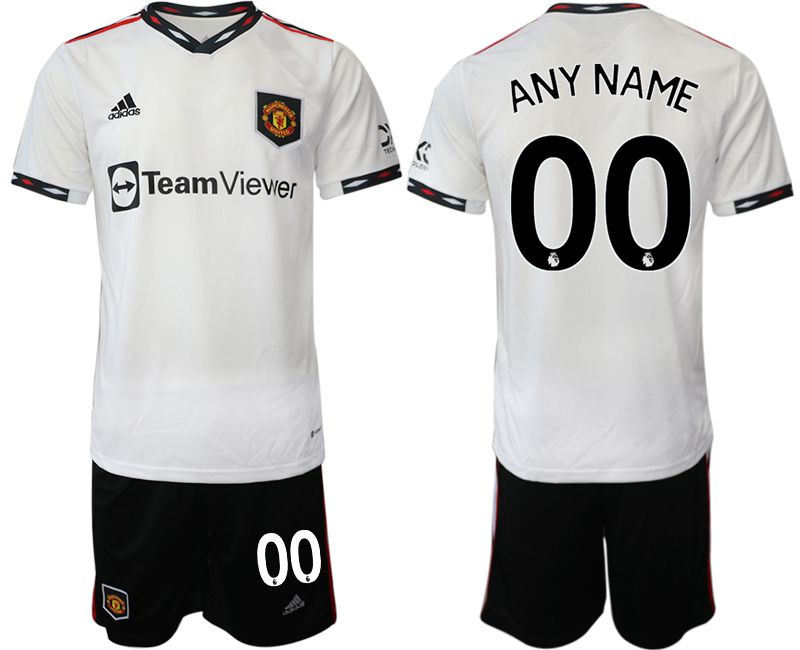 Men 2022-2023 Club Manchester United away white customized Soccer Jersey